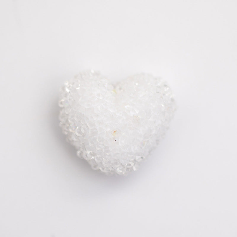 Wholesale Acrylic Rhinestones, Soft Granulated Sugar, Small Heart Beads